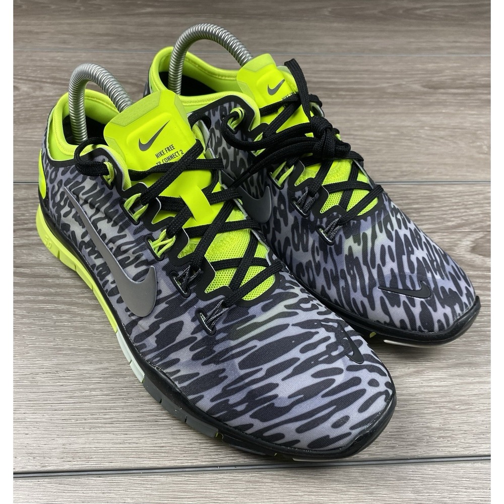 Nike Free Trainer 5.0 V6‎ Camo Volt Black Womens Size 8.5 638680-007
